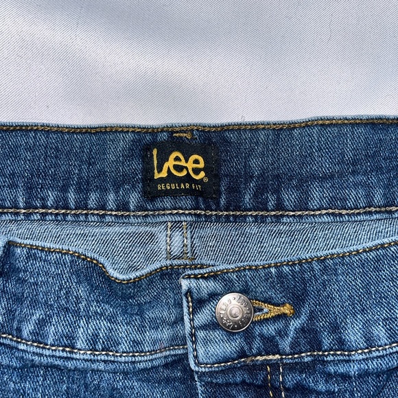 Lee Straight Leg Jeans Medium Dark Wash Denim Size 44X30 - Picture 3 of 9